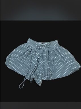 Free People Blue Polka Dot Skater Skirt
